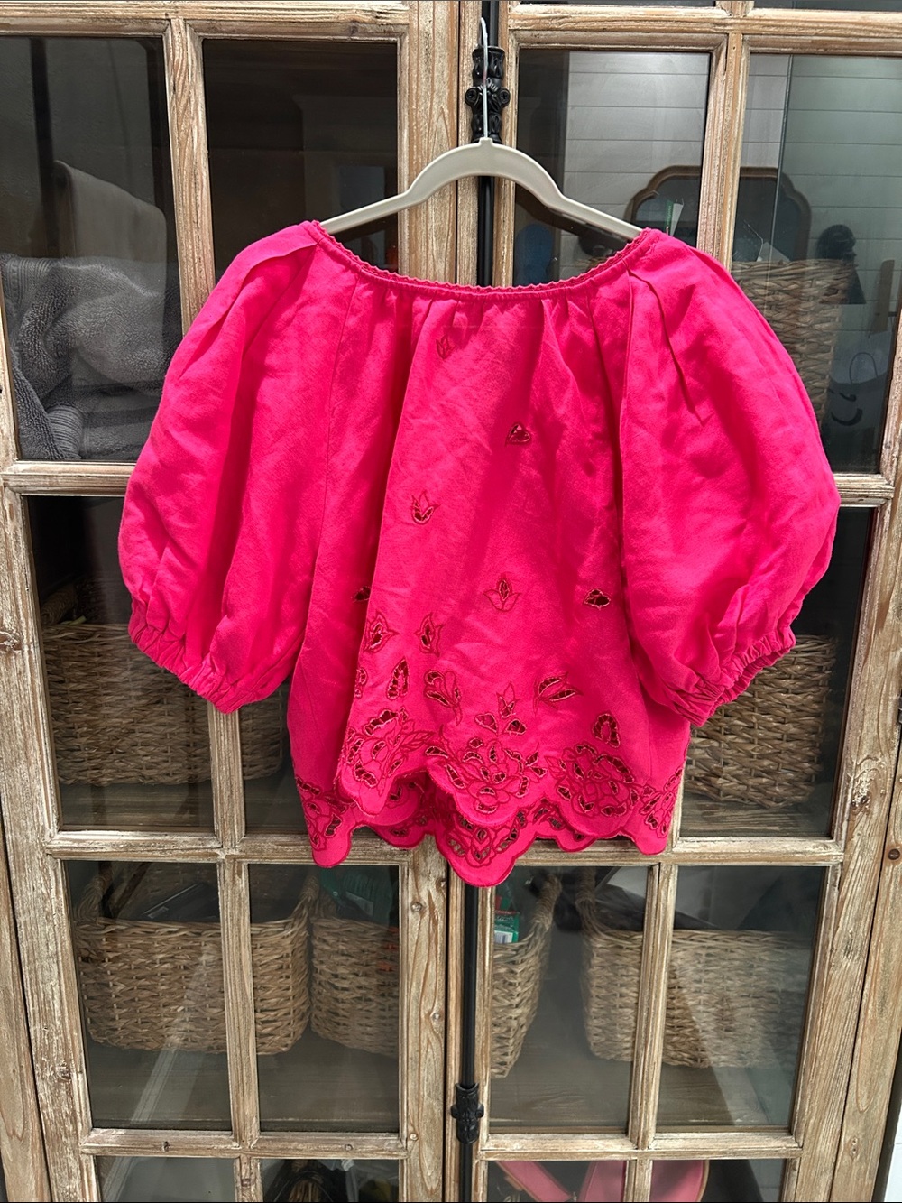 By Anthropologie Cutwork Blouse small - Picture 3 of 5